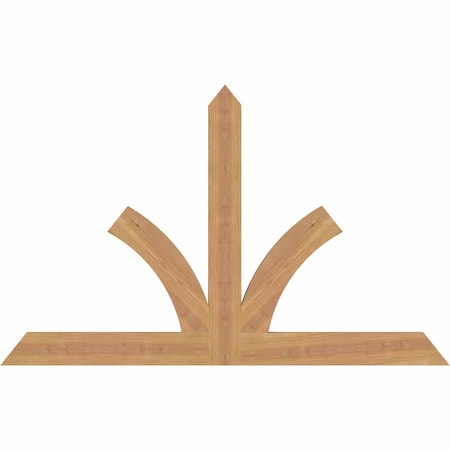Ekena Millwork Richland Timber Gable Bracket, Western Red Cedar, 48"W x 30"H x 1 1/2"D x 3 1/2"F, 15/12 Pitch GBW048X30X0204RIC00SWR